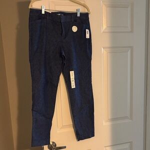 Old Navy Women's Dark Navy Cropped Stretch Pants